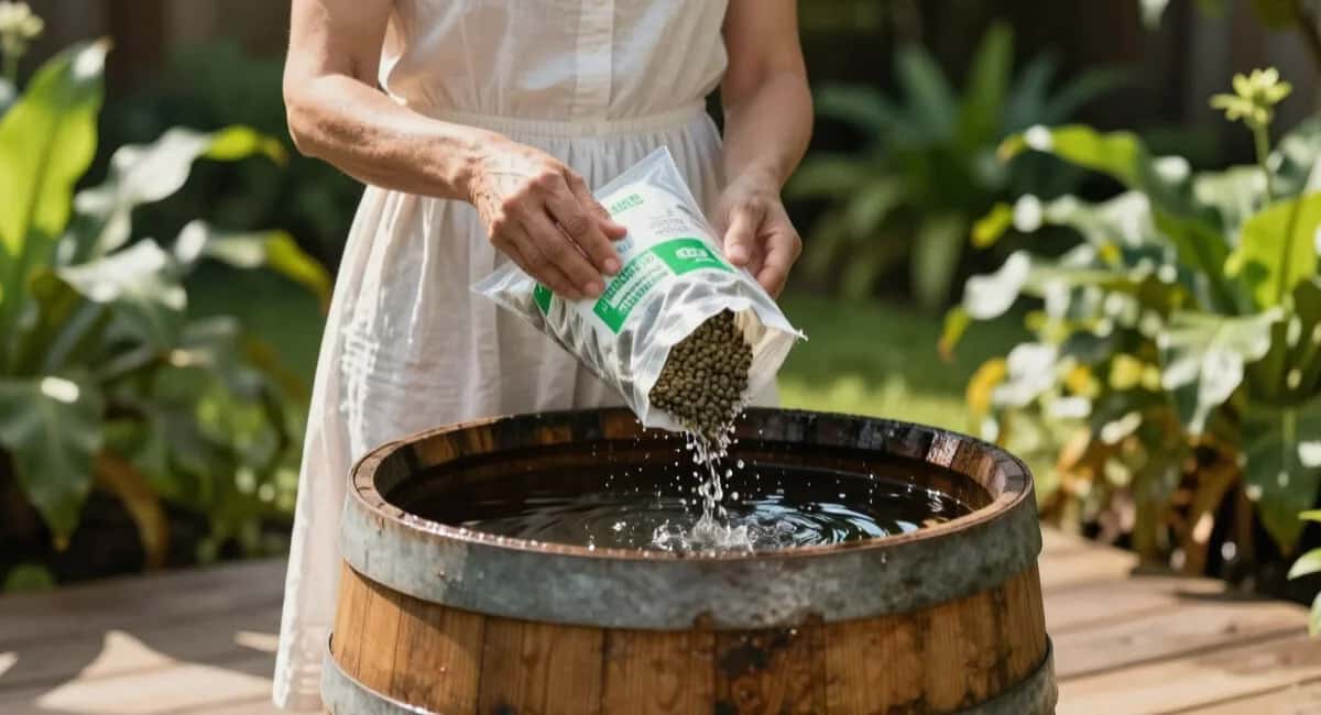 1 горсть на бочку — и поливаю всё, что цветёт: бутоны шапками, лепестки яркие, запах на всю улицу
