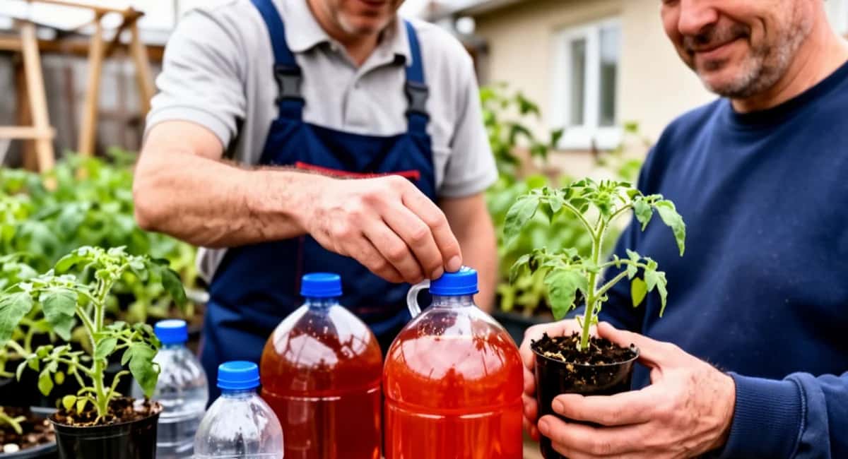 В апреле переваливаю томаты в 5-литровые бутылки: научил сосед — корневая мощнее, урожай раньше