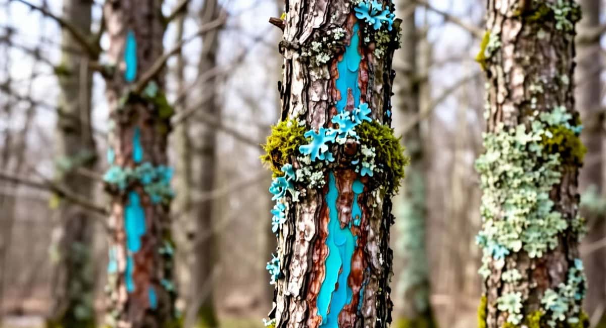 В апреле белю стволы с медным купоросом — мох и лишайник отваливаются сами, кора дышит, вредители не лезут