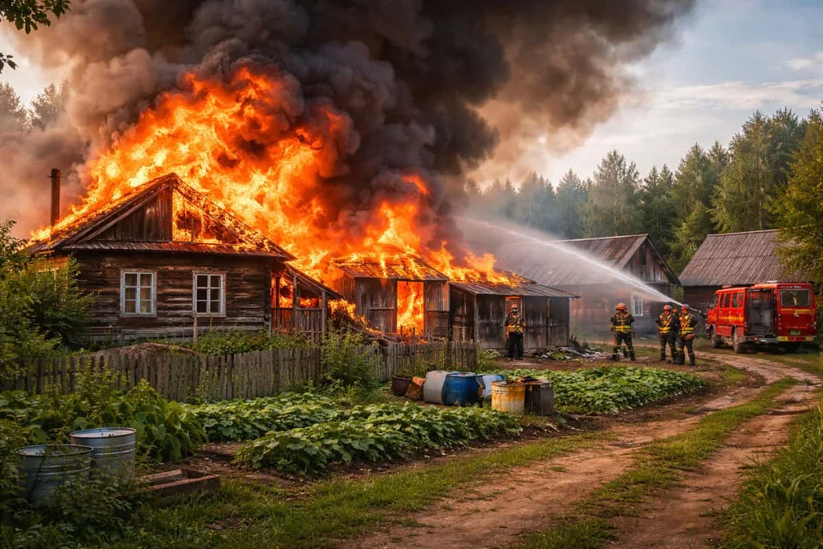 21 пожар за сутки: что произошло в Свердловской области