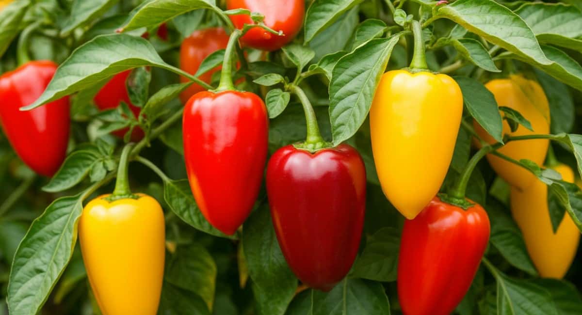 Просто сажаю перец в рукав — растет даже в холодном грунте: куст увешан плодами-гигантами