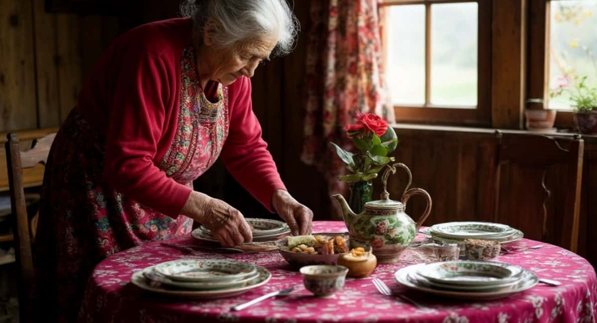Одинокая бабушка в деревне пригласила в свой дом в Абхазии: показываю, что накрыла на стол
