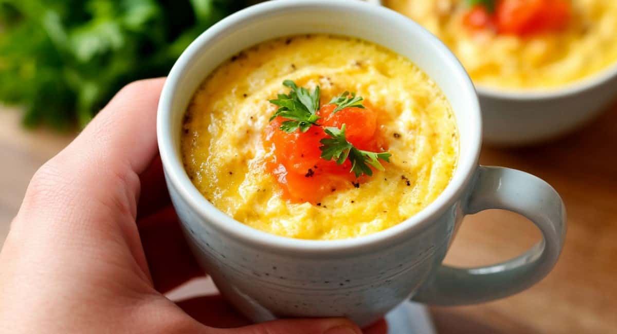 Яйца не варю и не жарю: разбиваю 2 яйца в кружку и готовлю идеальный завтрак в микроволновке - вкусно и просто