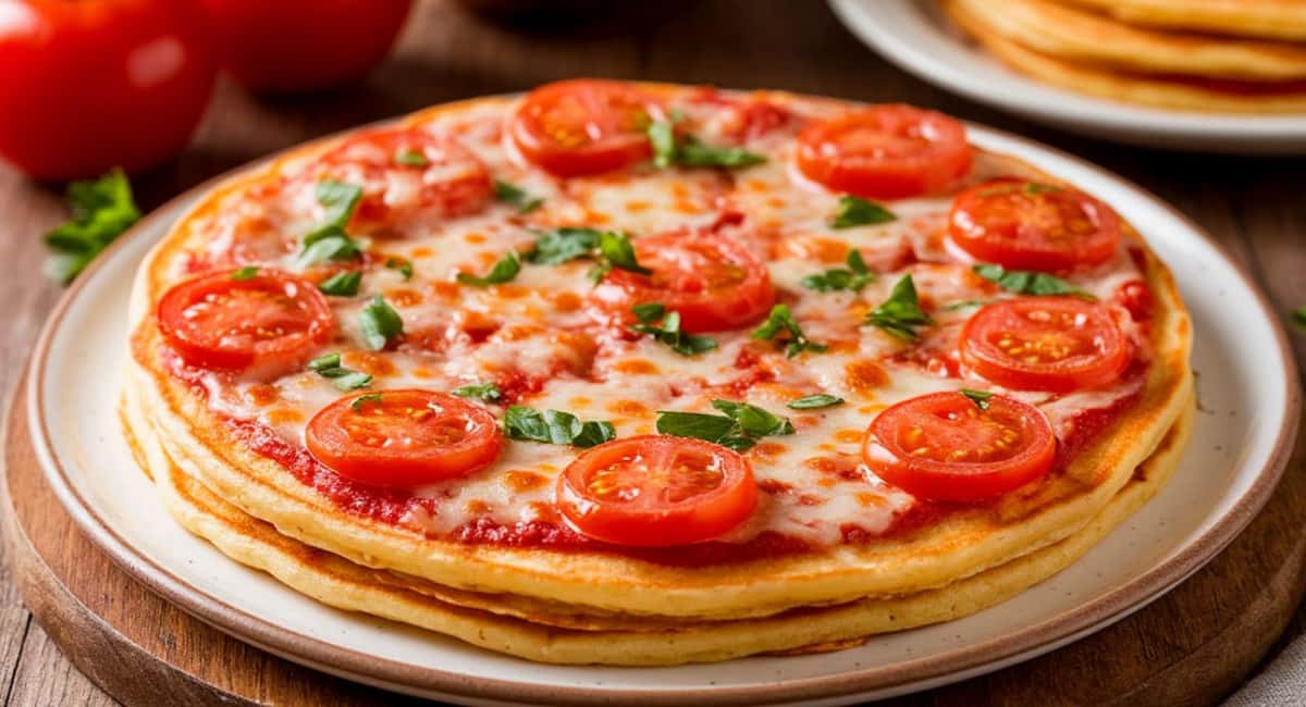 Просто взбиваю яйцо с молоком и на сковородку: через 4 минуты готова сочная пицца — круче овсяноблина