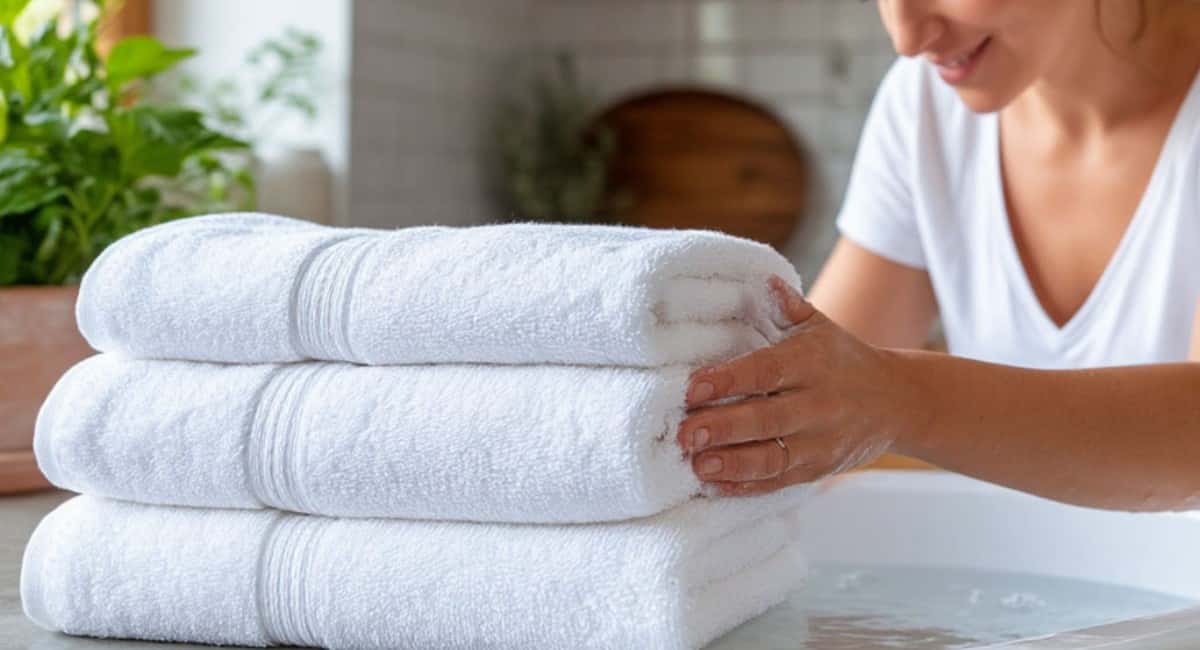 50 мл в таз и кухонные полотенца не узнать: ни жирных пятен, ни серости – даже засаленная тряпка ослепит белизной