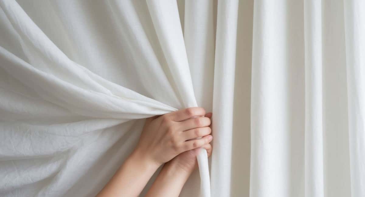 Белый тюль, как новый - вот что нужно кинуть в стиралку: гладкие без утюга