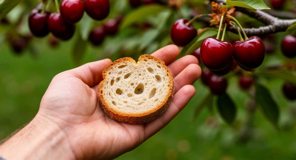 Заливаю кипятком хлебные корки и под вишню — ягоды слаще меда, гнилей не бывает