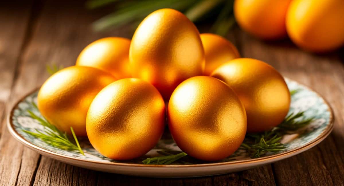 Золотые яйца на Пасху 2026: крашу скорлупки в желтый цвет вовсе не куркумой — приносят в дом счастье и достаток