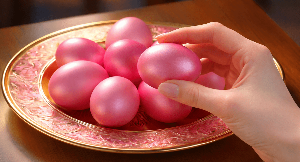 Свекла — прошлый век: окунаем пасхальные яйца в чайный компот — скорлупки сразу становятся розовыми