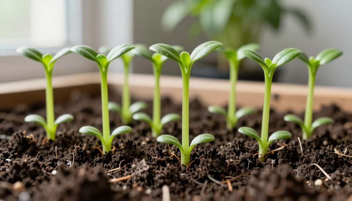 При появлении первых листочков — сразу: 1 гр. на литр воды — и рассаду томатов распирает сила и бодрость