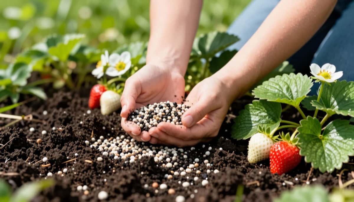 1 горсть под корень в марте — и клубника как с картинки: ягоды крупные, сладкие, аромат на весь участок