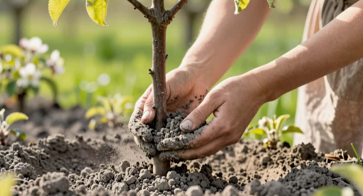 1 горсть под яблоню в апреле — и плоды наливаются янтарным боком: урожай такой, что ветки подпираю