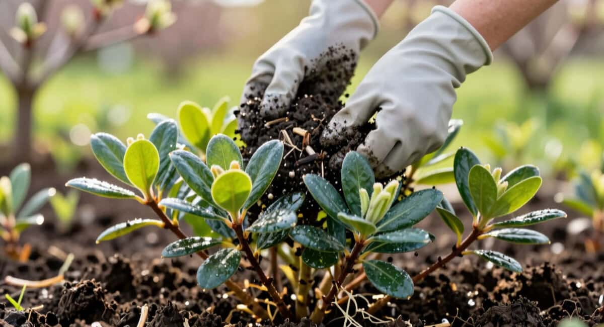 Жимолости весной — первым делом: 3 горсти под куст до распускания почек — и ягоды наливаются размером с виноград