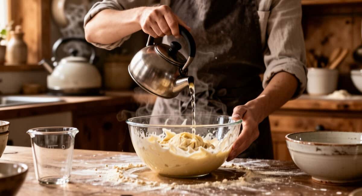 Зачем опытные хозяйки добавляют кипяток в тесто: секрет простой выпечки, которая получается с первого раза