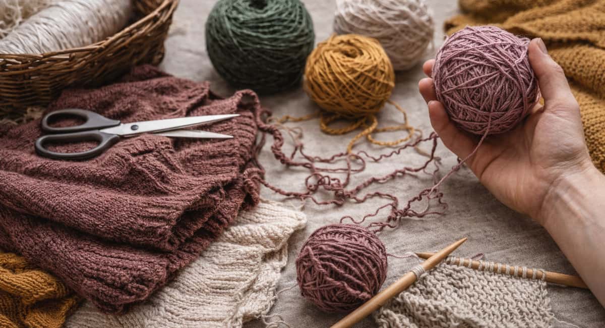 Старые вязаные вещи распускаю на пряжу: 11 новых изделий из старого трикотажа — экономия и экология