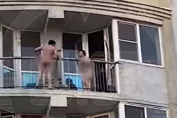 Голый россиянин прыгал по балконам, спасаясь от разъяренной толпы