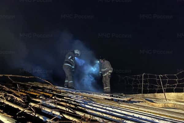 Ночью в деревне под Каменском-Уральским сгорело хозяйственное строение