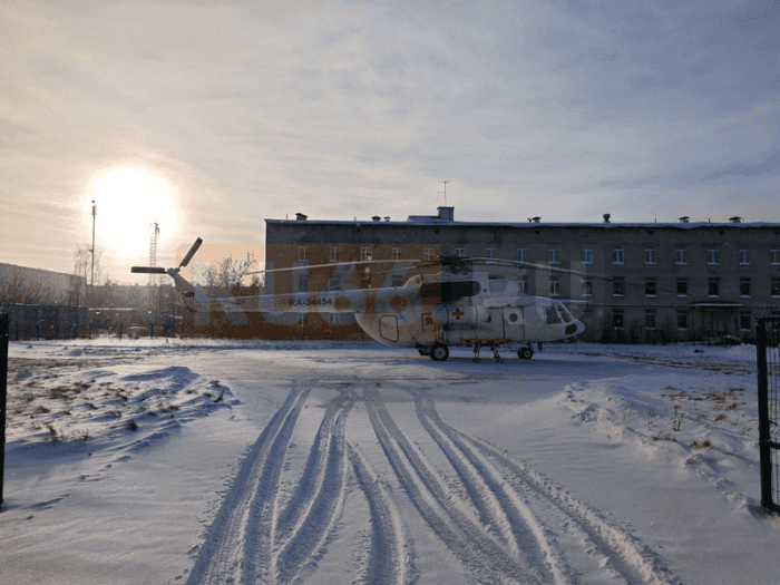 Пациента на вертолёте доставили в Каменск-Уральскую городскую больницу