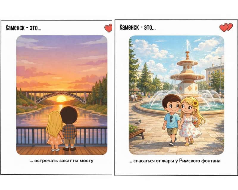 «Каменск - это по любви»! Блогер создала с помощью нейросетей романтический арт