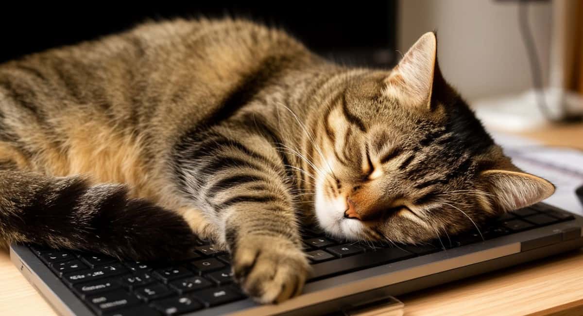 Почему кошки обожают сидеть и спать на клавиатуре: на пальцах объяснил зоопсихолог