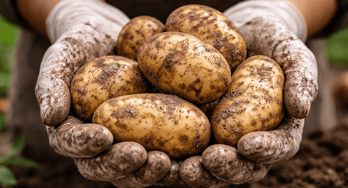 Бросаю 1 охапку в лунку — и картофель без проволочника: клубни ровные, крупные, рассыпчатые