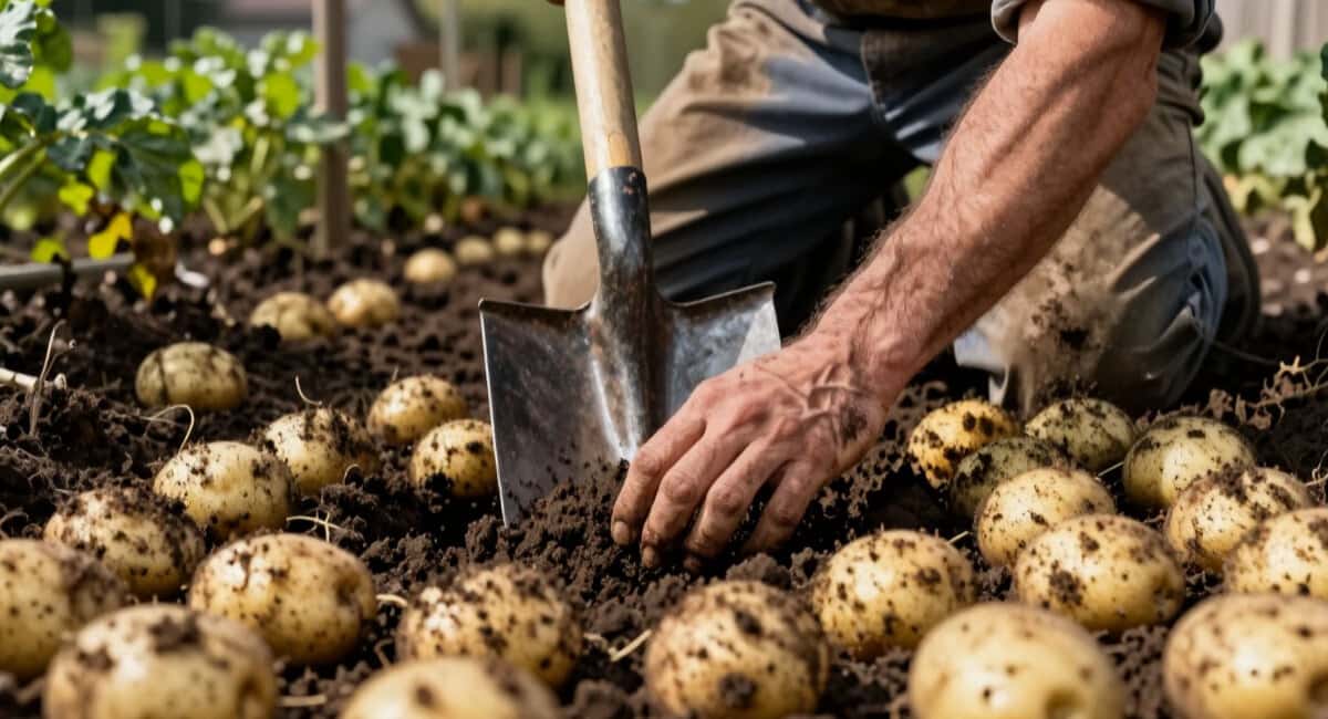 4 капли в лунку — и картошка выскакивает из земли гроздьями: клубни ровные, крупные, как куриное яйцо, без проволочника