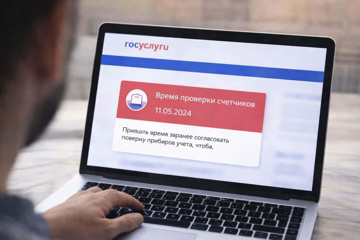 Россиян начнут предупреждать о поверке счетчиков через «Госуслуги»