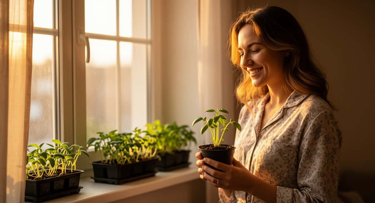 Перестала держать рассаду на холодном подоконнике: нашла это тёплое место в квартире — и она обгоняет в росте в 2 раза
