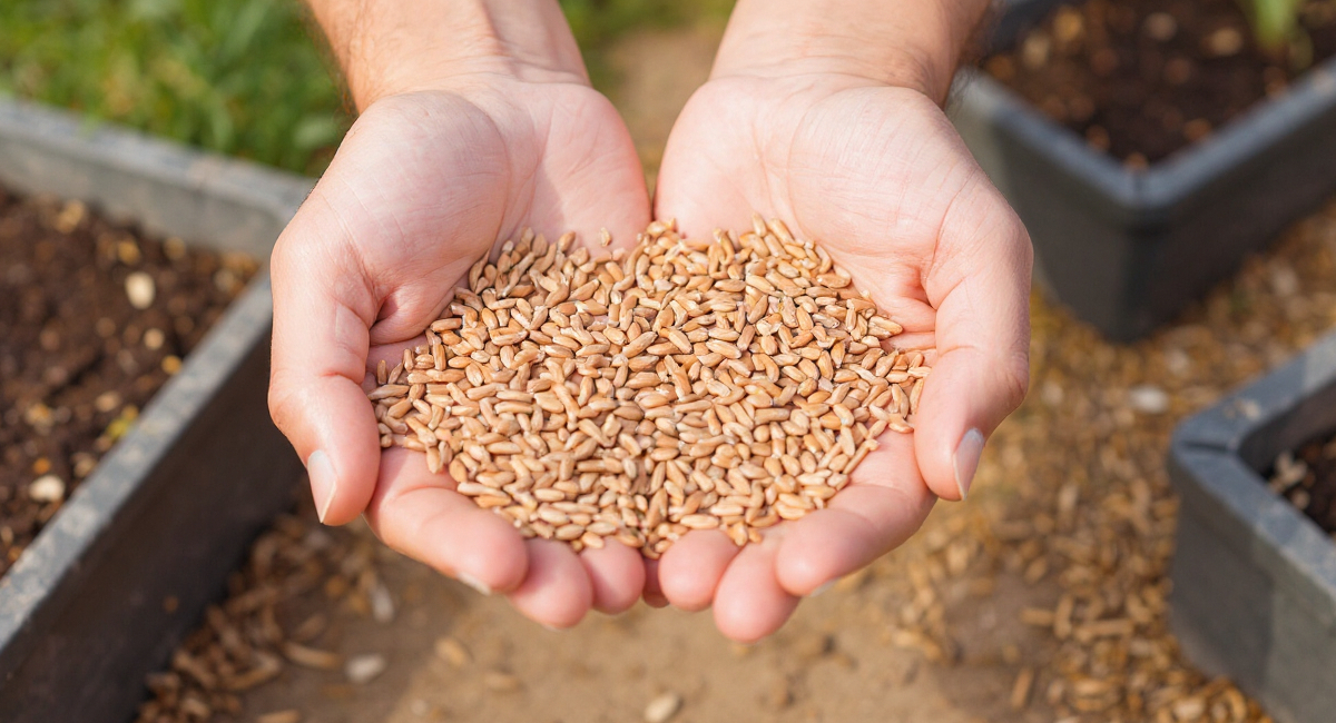Раскидываю 1 пачку копеечной крупы по грядкам - земля пуховая как чернозём. На навоз больше не трачусь
