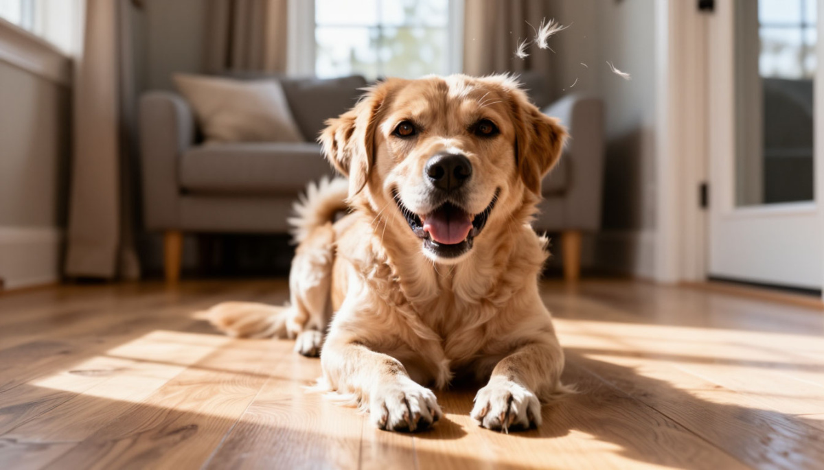 Собаку чешу только так: пес доволен и в доме ни 1 шерстинки — даже в линьку полы чистые