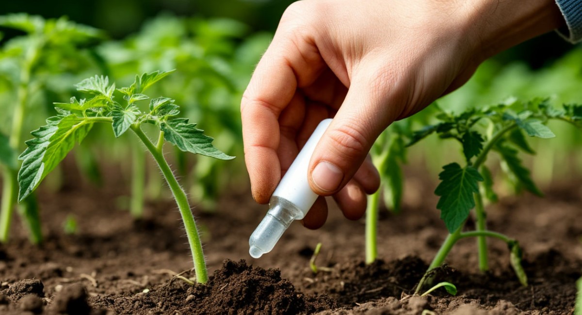 Лью под корни 1 аптечный пузырек на 10 л — и помидоры крепчают на глазах: стебли становятся мощными за неделю