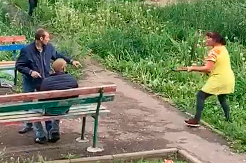 Жительница Казани с ломом остановила потасовку мужчин и наказала хулиганов