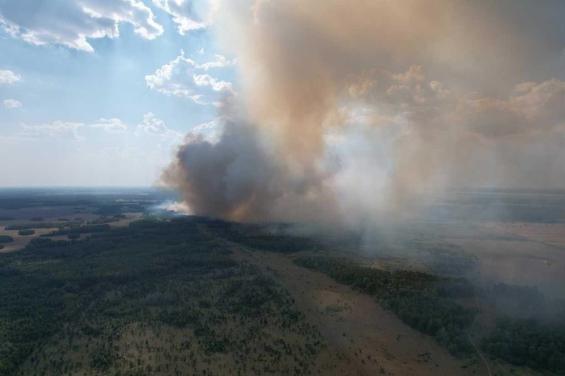 Из-за природного пожара в окрестностях Каменска-Уральского задымление: в ГИБДД приняли решение перекрыть часть автотрассы Южный обход