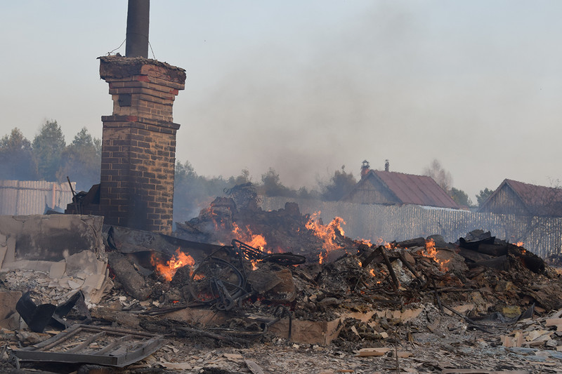 В Рязанской области целая деревня выгорела из-за сигареты