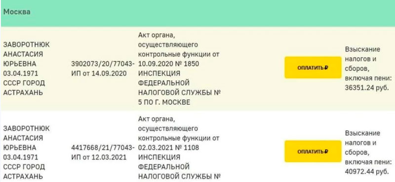 Ищут судебные приставы: больная раком Анастасия Заворотнюк и ее семья не могут выплатить долги Ищут судебные приставы: больная раком Анастасия Заворотнюк и ее семья не могут выплатить долги