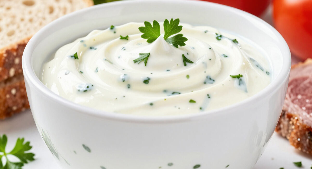 Весной перехожу на лёгкий майонез с зеленью — в салаты, к хлебу и к мясу: просто и очень вкусно