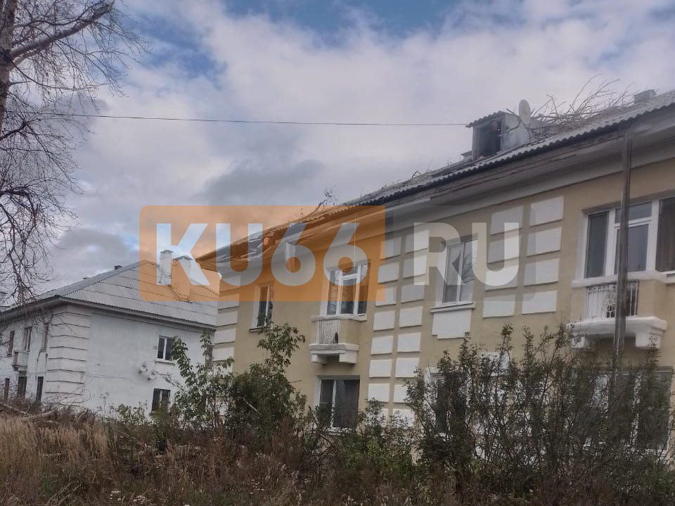 В Каменске-Уральском от сильного ветра дерево рухнуло и повредило крышу дома | Дерево рухнуло и повредило крышу дома из-за сильного ветра в Каменске-Уральском