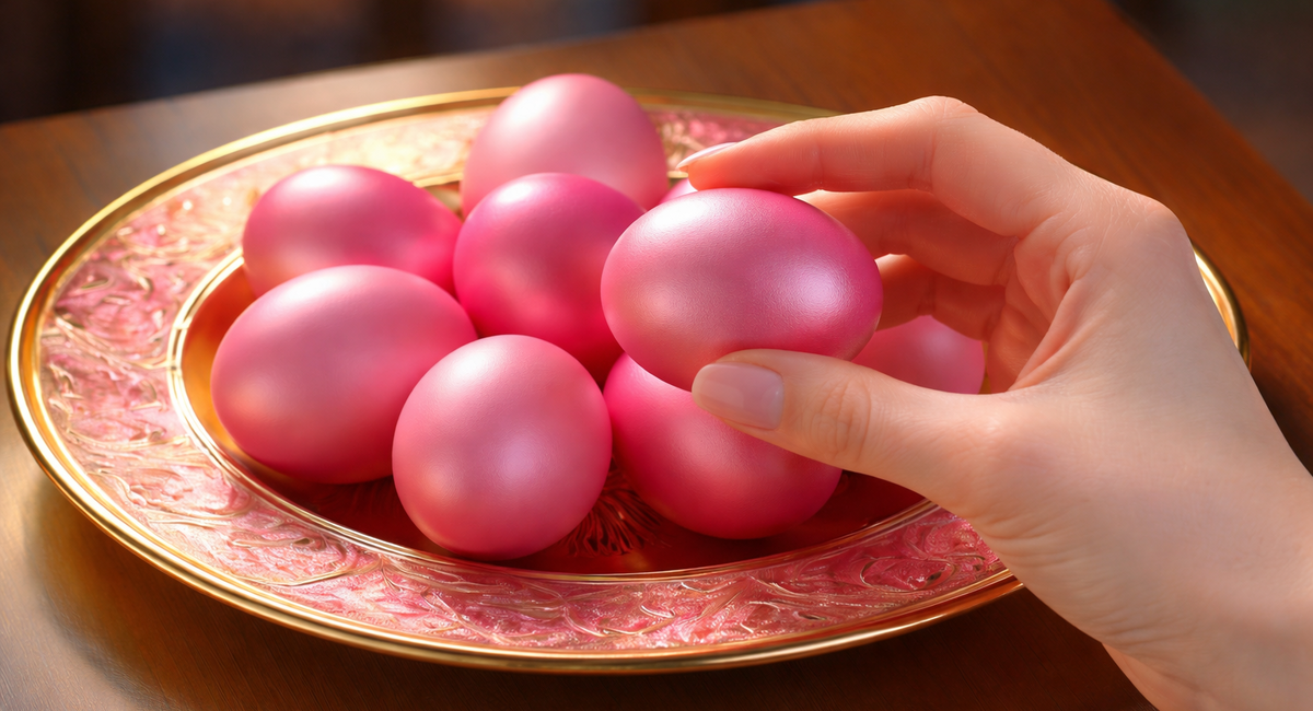 Свекла — прошлый век: окунаем пасхальные яйца в чайный компот — скорлупки сразу становятся розовыми