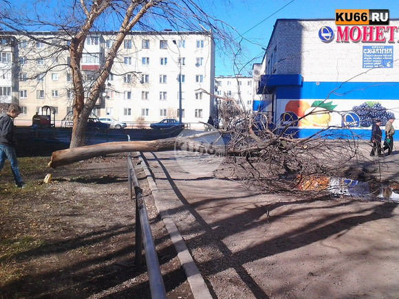 Каменск-Уральский накрыли ледяные дожди и шквальный ветер