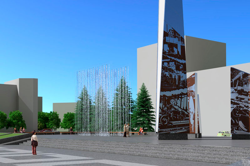 В 2023 году вместо фонтана «Одуванчика» установят стелу «Каменск-Уральский – город трудовой доблести»