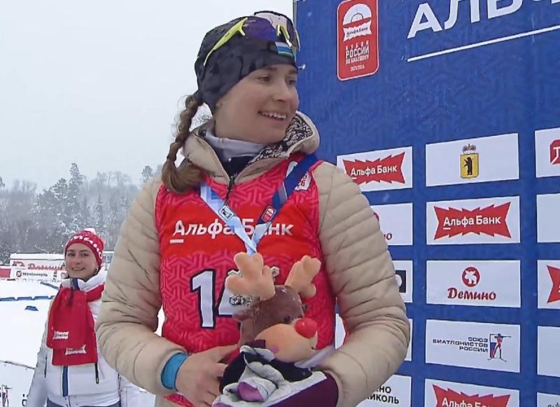 Единственная без промахов: биатлонистка Тамара Дербушева из Каменска-Уральского взяла серебро Кубка России | Биатлонистка Дербушева из Каменска-Уральского завоевала серебро в Дёмино