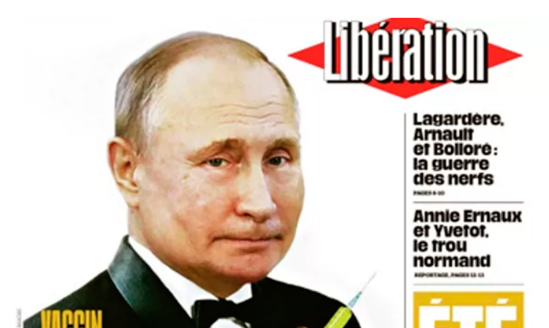 Французская газета поместила на обложку Путина в костюме Бонда