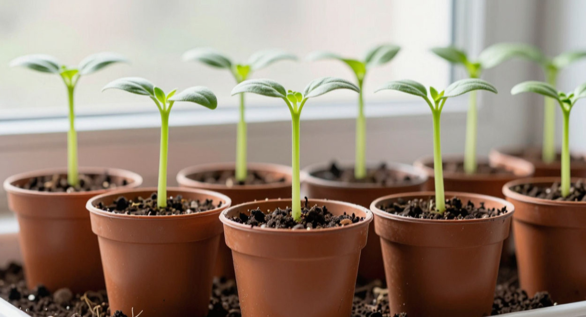 Больше не выбрасываю вытянувшуюся рассаду: заглубляю по семядоли с этим приемом — и через неделю стебли толще пальца