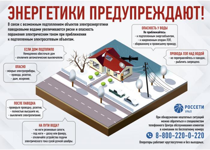 В «Россети Урал» призвали не приближаться к энергообъектами в период подъема паводковых вод | Энергетики предупредили об опасности энергообъектов во время подъема воды