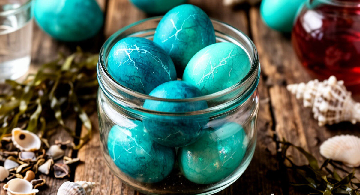 Пасхальные яйца цвета бирюзы: забытый рецепт природного красителя для волшебного оттенка морской волны