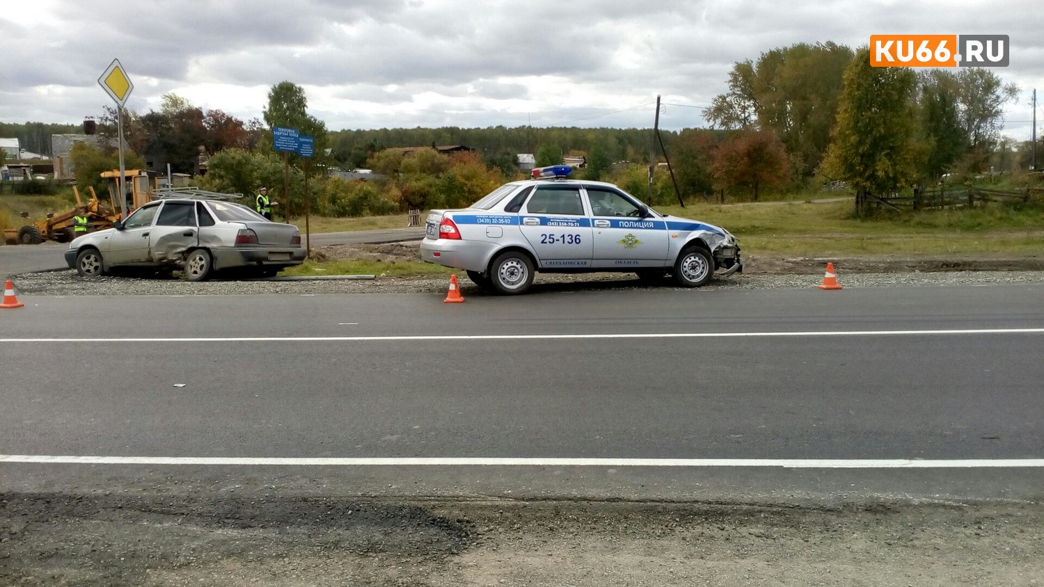 На трассе «Екатеринбург — Курган» в ДТП попал автомобиль Госавтоинспекции Каменска-Уральского. Свидетель: «Виноват водитель патрульки»