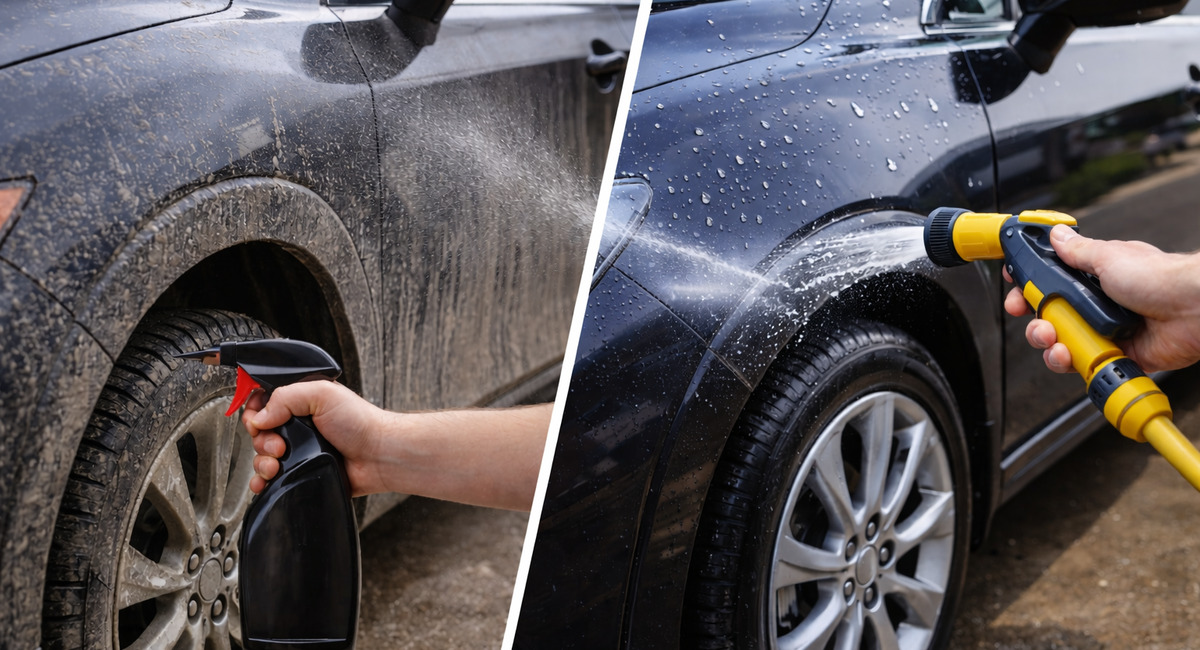 Весной мыть машину на мойке — деньги на ветер: 1 состав, и кузов блестит как после полировки