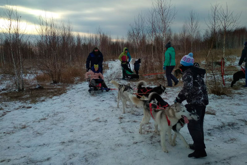 Участники байк-клуба «Черные ножи» Каменска-Уральского свозили воспитанников детдома из пос. Мартюш в хаски-центр «У каменных ворот»