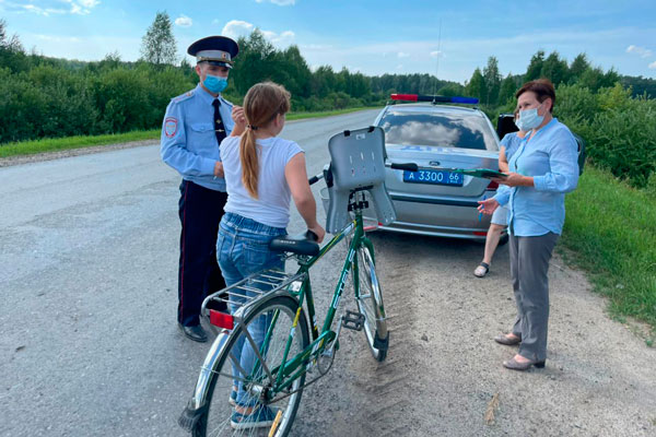 Сотрудники полиции Каменска прошлись по сельской местности — рассказывали о важности соблюдения ПДД и исследовали электропроводку