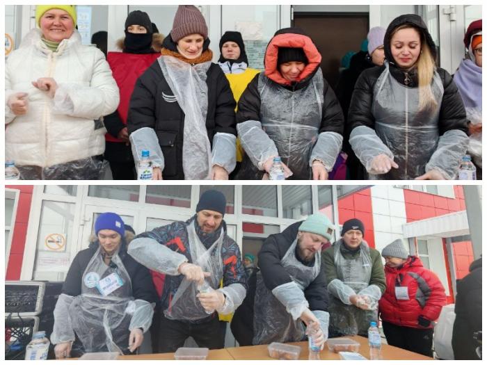 Беляши на скорость: чем занимались в Каменске-Уральском на День снега | Победителям конкурса по поеданию беляшей в Каменске-Уральском подарили пельмени